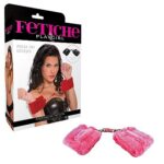 Algemas De Pelúcia Fechadas Com Velcro – Rosa