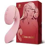 Kistoy tina mini - Vibrador estimulador de ponto g e clítoris com 10 modos de vibração e tecnologia de sucção - Rosa