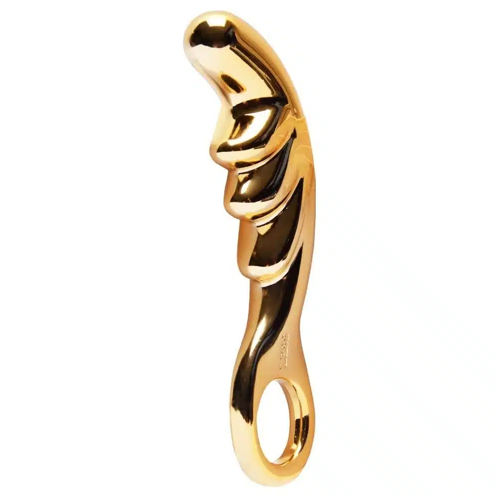 Massageador de próstata metalizado na cor Dourado less hard  Imagem 4