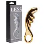 Massageador de próstata metalizado na cor Dourado less hard