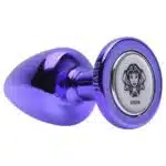 Plug anal de metal tamanho G lilás linha signos hard - Imagem 3