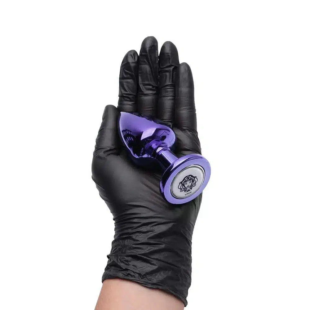 Plug anal de metal tamanho G lilás linha signos hard  Imagem 8