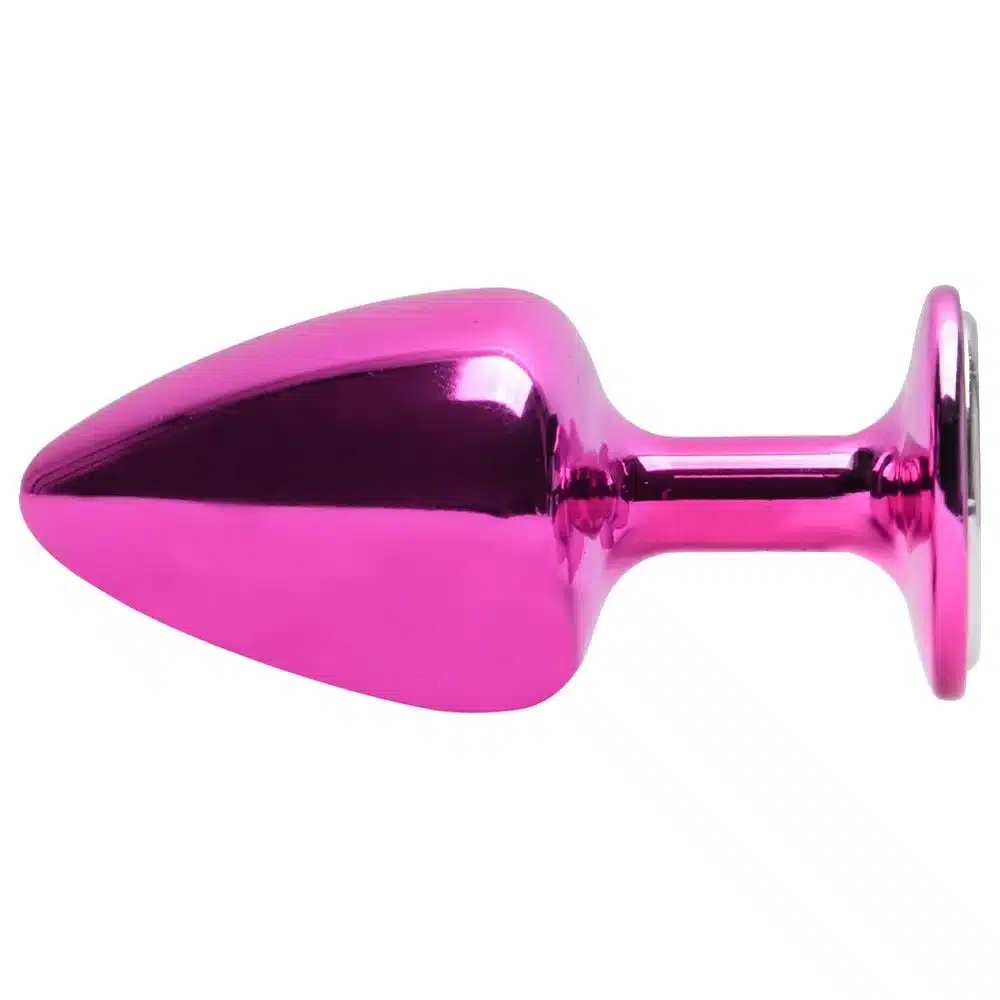 Plug anal M Rosa linha de metal signos hard  Imagem 8