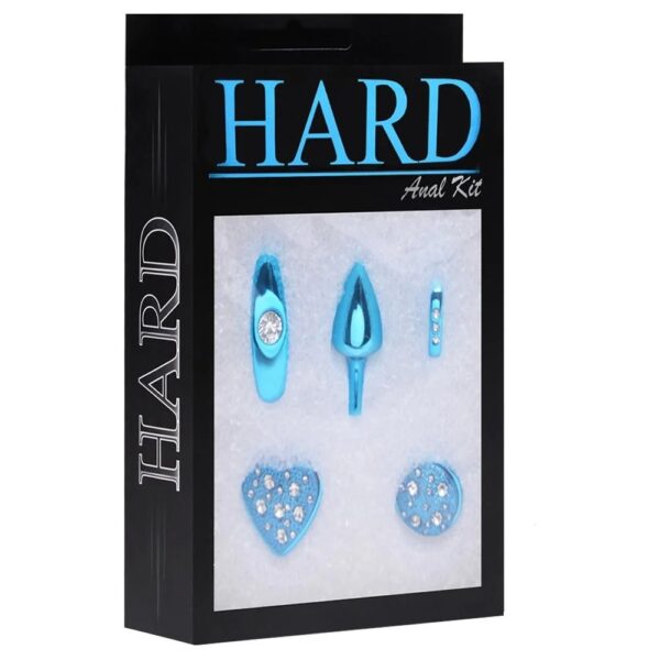 Kit Plug Anal Pequeno Em Metal Azul 4x1 – Linha Hard - Image 9