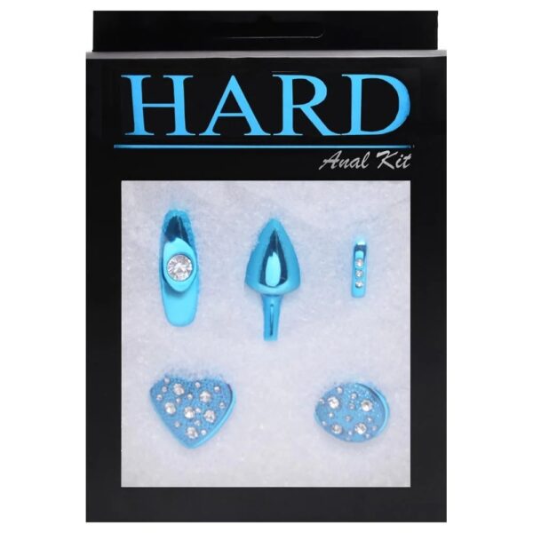 Kit Plug Anal Pequeno Em Metal Azul 4x1 – Linha Hard - Image 8