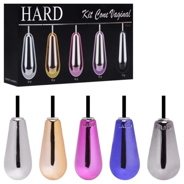 Kit de Cone Em Metal Para Pompoar – Linha Hard