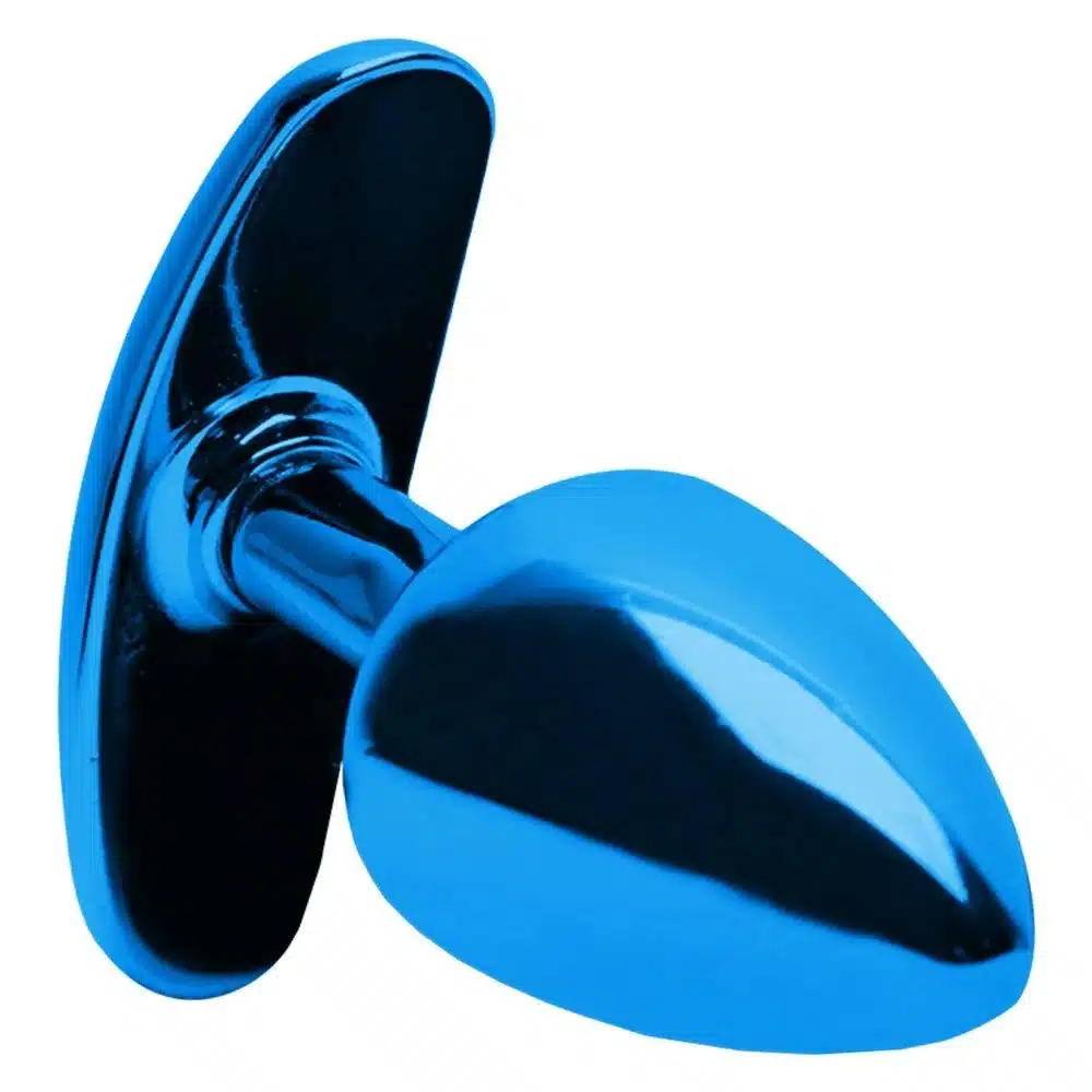 Kit Plug Anal Médio Em Metal Azul 4x1 – Linha Hard  Imagem 3