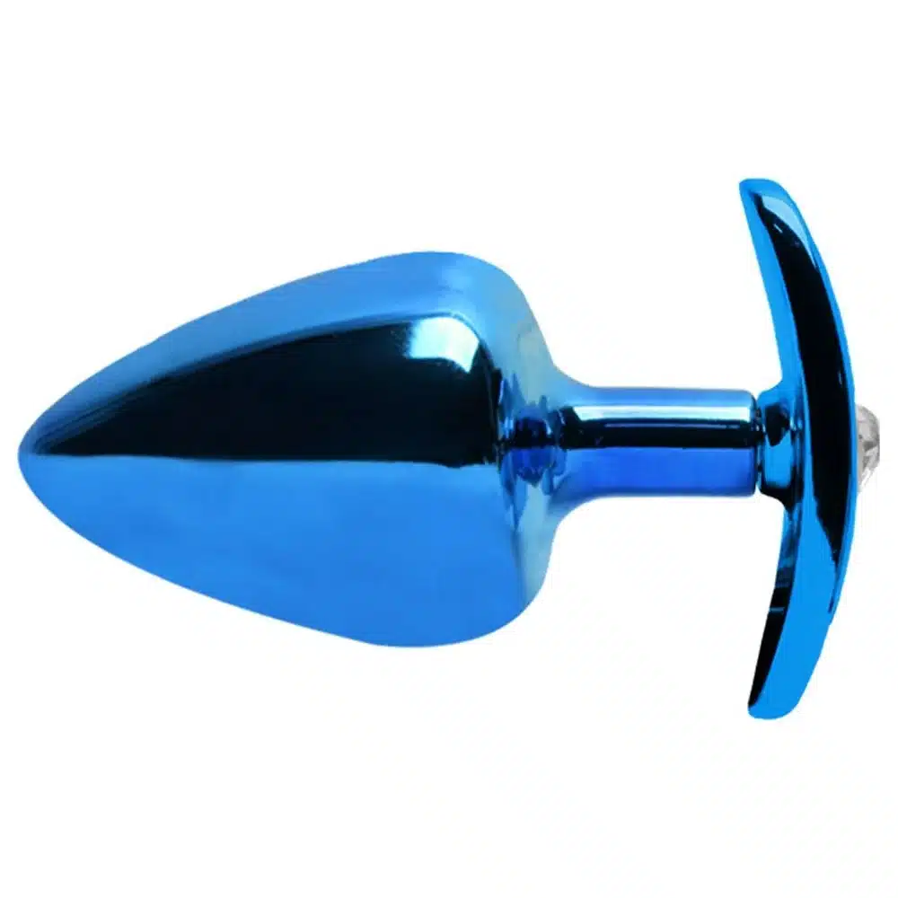 Kit Plug Anal Médio Em Metal Azul 4x1 – Linha Hard  Imagem 4
