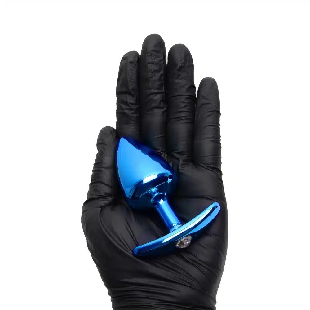Kit Plug Anal Médio Em Metal Azul 4x1 – Linha Hard  Imagem 6