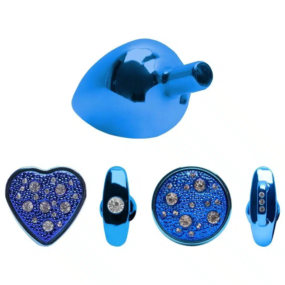 Kit Plug Anal Médio Em Metal Azul 4x1 – Linha Hard  Imagem 7
