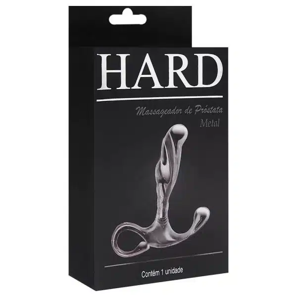 Massageador de próstata em metal com formato ergonômico e alça de segurança - 6,5 x 1,9 cm | cor: dourado - Hard - Imagem 6