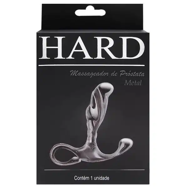 Massageador de próstata em metal com formato ergonômico e alça de segurança - 6,5 x 1,9 cm | cor: dourado - Hard - Imagem 5