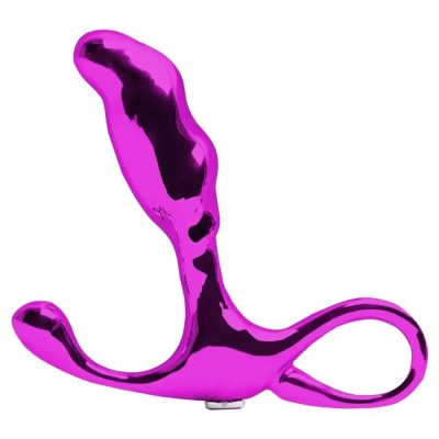 Alternative view of Hard - Massageador de próstata em metal com formato ergonômico e alça de segurança - 6,5 x 1,9 cm Rosa