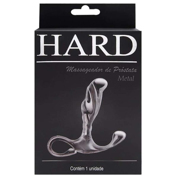 Hard - Massageador de próstata em metal com formato ergonômico e alça de segurança - 6,5 x 1,9 cm Rosa - Image 6