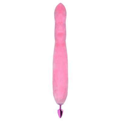 Alternative view of Plug Anal Com Rabo Grande Rosa - Linha Hard