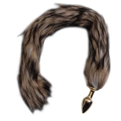 Plug Anal Dourado com Rabo Longo Raposa - Hard 8 15135529822 ha117drp 03