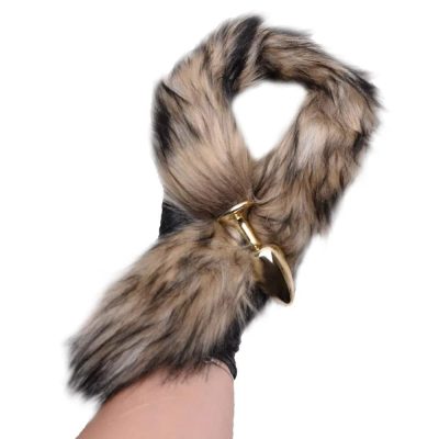 Plug Anal Dourado com Rabo Longo Raposa - Hard 9 15135529832 ha117drp 04