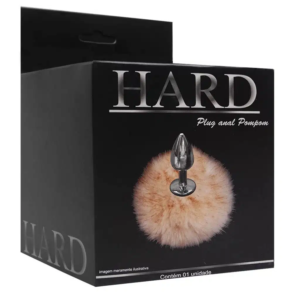 Plug De Metal Onix Com Rabo Pompom Claro – Hard  Imagem 7