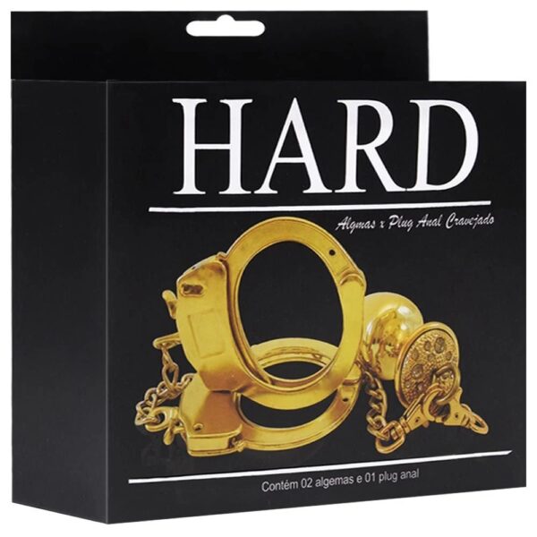 Kit algemas com plug anal Dourado cravejado com strass tamanho P hard - Image 6