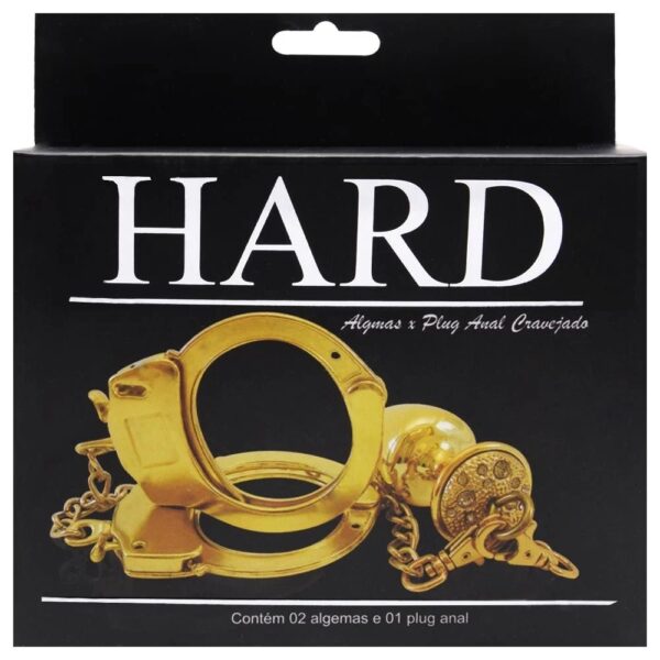 Kit algemas com plug anal Dourado cravejado com strass tamanho P hard - Image 7