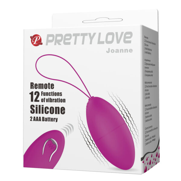 Vibrador bullet em silicone com 12 modos de vibração e controle remoto sem fio - pretty love joanne | 7,5 x 3,5 cm - Image 6