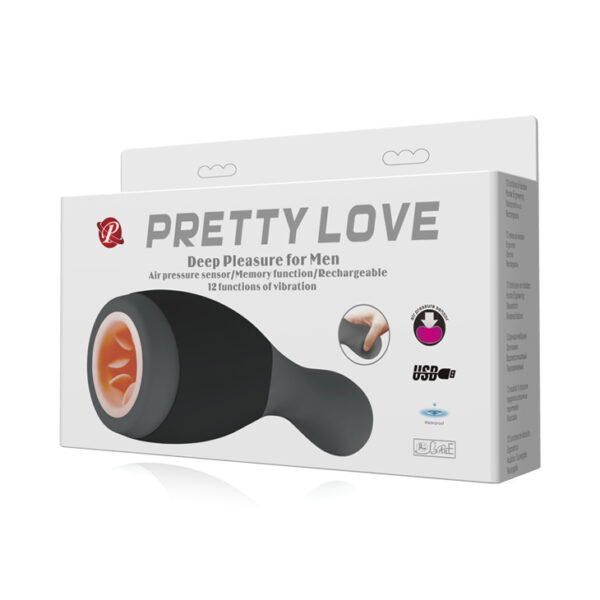 Masturbador masculino com texturas massageadoras 12 vibração e sensor de pressão de ar Pretty love deep pleasure for - Image 10