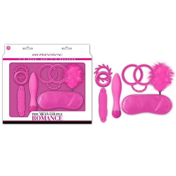 Kit The Mean Couple Romance Pink, Com Algema Silicone - Nanma