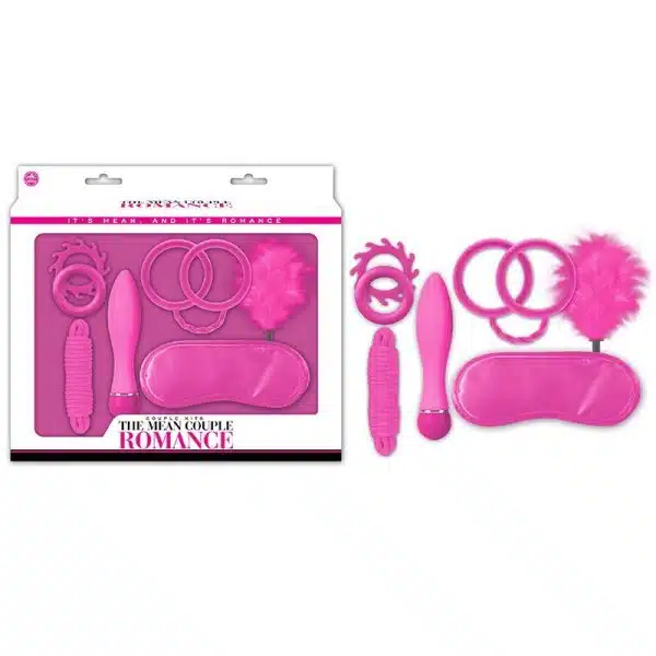 Kit The Mean Couple Romance Pink, Com Algema Silicone - Nanma