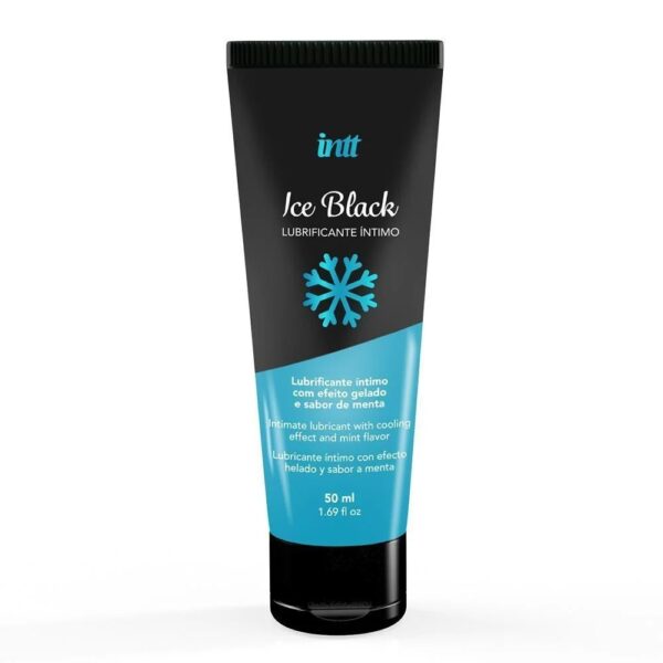 Lubrificante à Base d'Água com Efeito Gelado e Sabor de Menta - Intt Ice Black | 50 ml