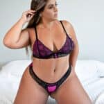 Conjunto Plus size cropped sem bojo em renda e microfibra inveja - Garota veneno