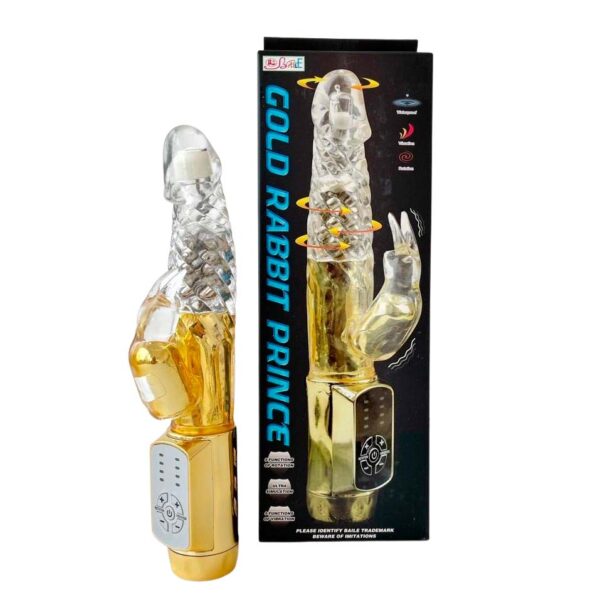 Vibrador Rotativo Gold 5 Funções de Vibração e 5 de Rotação