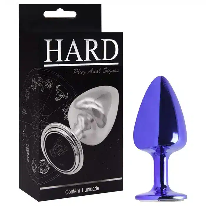 Plug anal M em metal linha signos hard  Lilás  Imagem 3