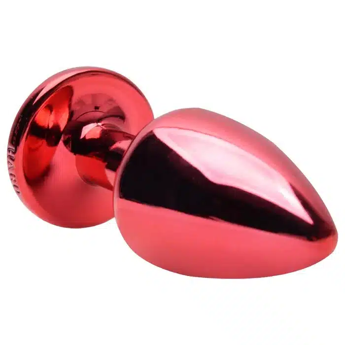 Plug g anal vermelho signos em metal com pedra hard  Imagem 4