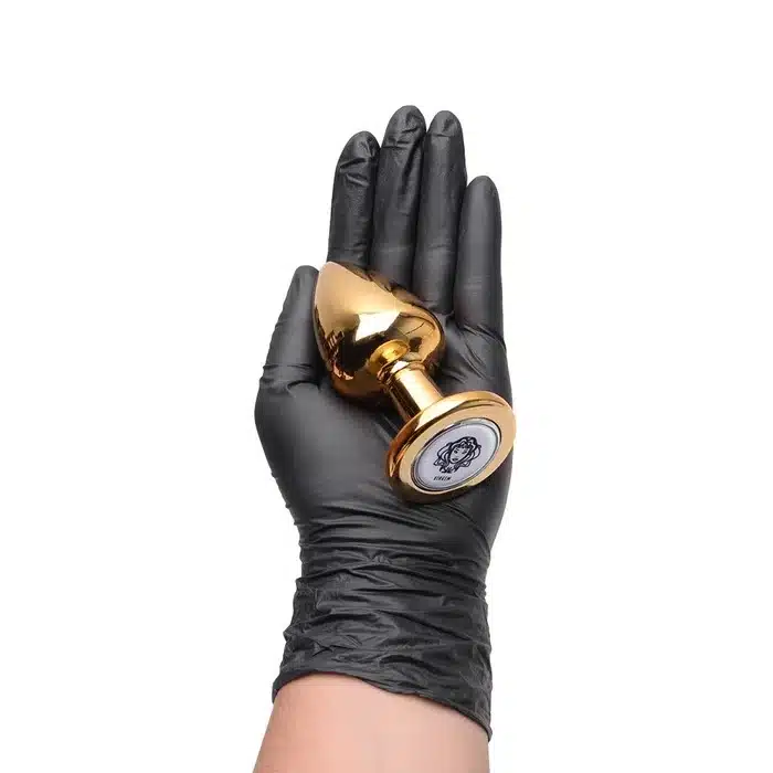 Plug anal de metal Dourado tamanho G linha signos hard  Imagem 6