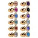 Plug anal de metal Dourado tamanho G linha signos hard