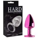 Plug anal de metal tamanho G rosa linha signos hard - Imagem 5