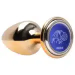 Plug Joia anal Pequeno dourado em metal com pedra - Hard signos - Imagem 4