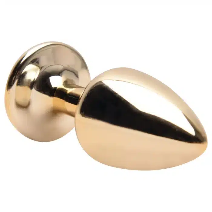 Plug Joia anal Pequeno dourado em metal com pedra - Hard signos - Imagem 6