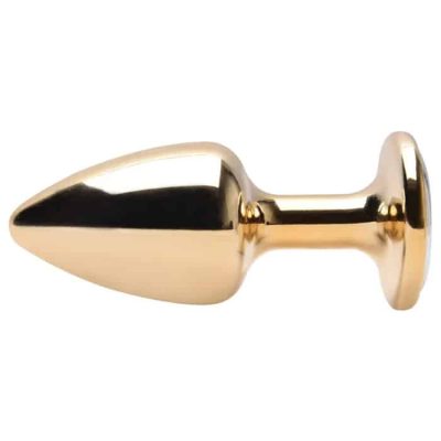 Plug Joia anal Pequeno dourado em metal com pedra - Hard signos 10 15170331500 ha162d 08