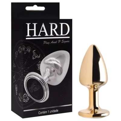 Plug Joia anal Pequeno dourado em metal com pedra - Hard signos 15 15170333561 ha162d 01
