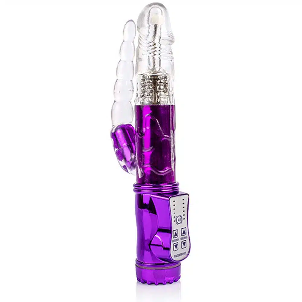 Jack rabbit  Vibrador de ponto g recarregável com rotação 360°, plug anal escalonado e 36 modos de vibração  Imagem 2