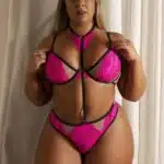 Conjunto plus size sem bojo com aro, calcinha fio