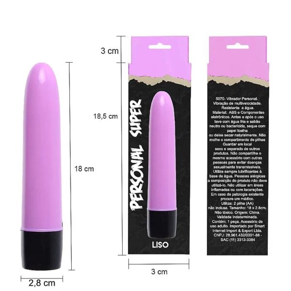 Vibrador Personal Com Vibração Multivelocidade Seu Vibro 17Cm Rosa