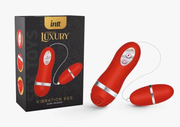 Vibrador Bullet Vibration egg vermelho com 30 de modos vibração intt