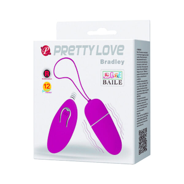 Pretty love Bradley - Vibrador bullet em soft touch com 12 funções de vibração e controle remoto - 6 x 2,5 cm - Image 6