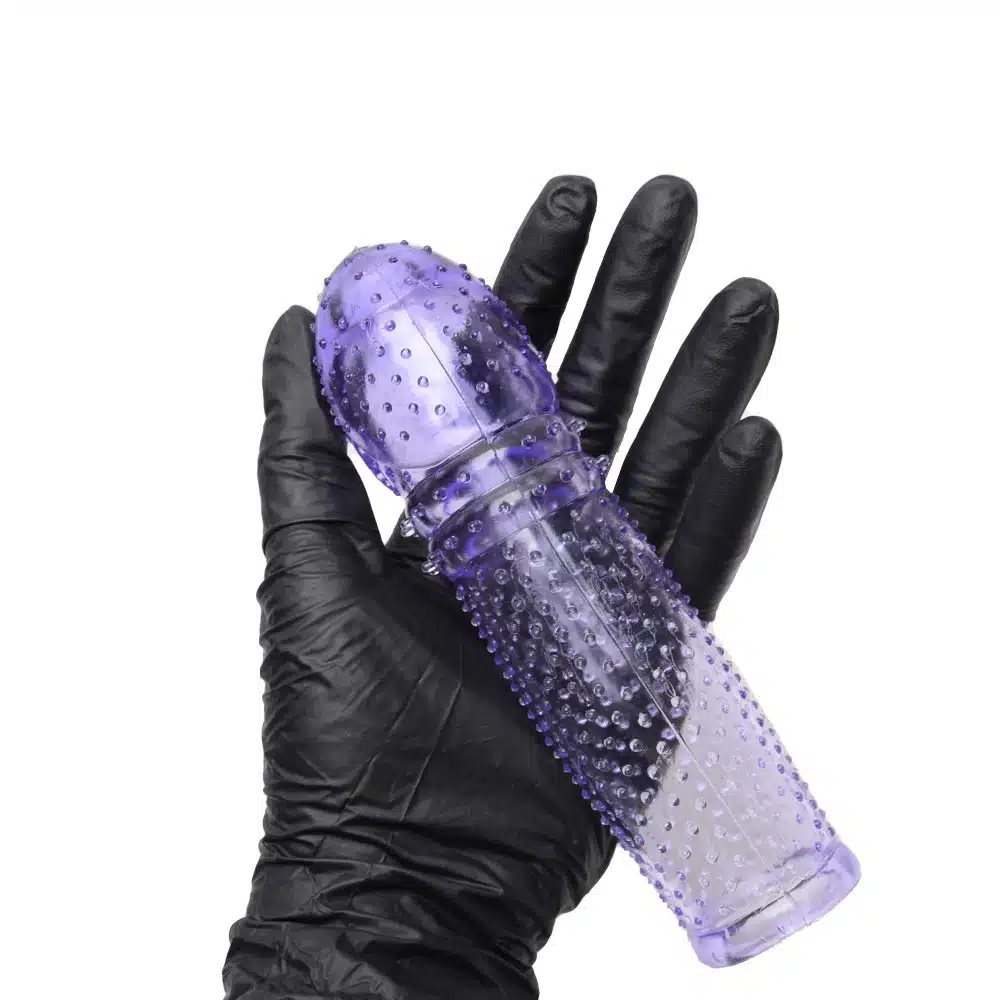 Capa Peniana Expansora Texturizada com Nódulos Massageadores Lilás 14cm – La Pimienta  Imagem 3