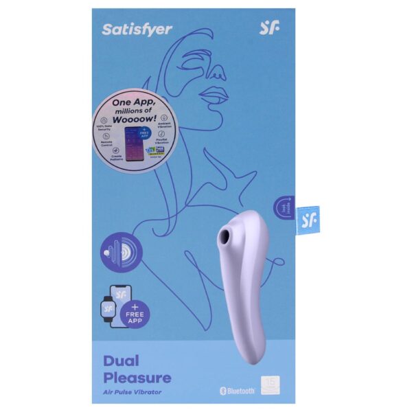 Sugador 2 em 1 recarregável com 11 intensidades de sucção e vibração - satisfyer dual pleasure - Image 7