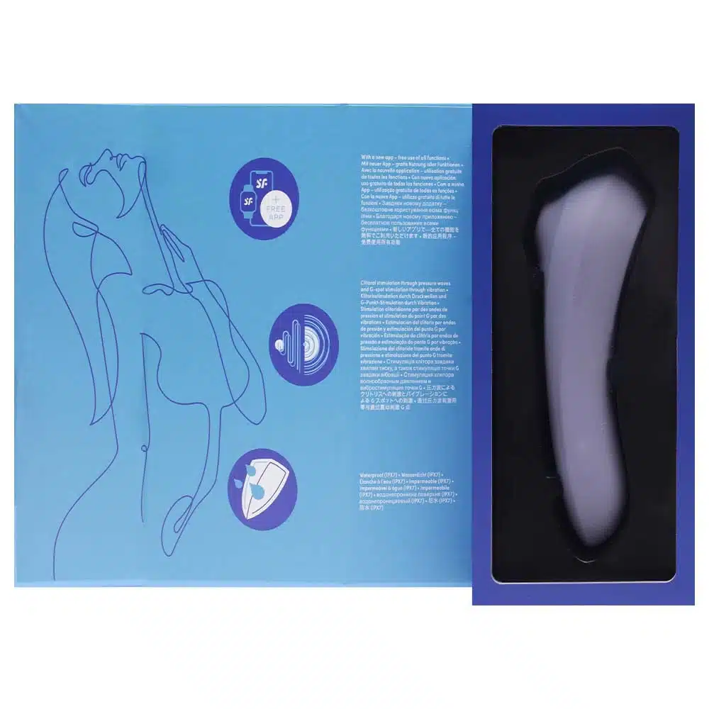 Sugador 2 em 1 recarregável com 11 intensidades de sucção e vibração  satisfyer dual pleasure  Imagem 6