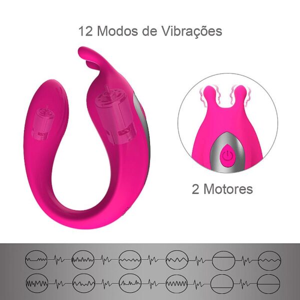 Vibrador de casal com controle remoto mody 12 vibrações - Image 10