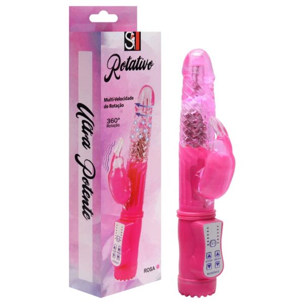 Vibrador Jack Rabbit Rotativo com 8 Funções de Rotação e 36 de Vibração - Rosa